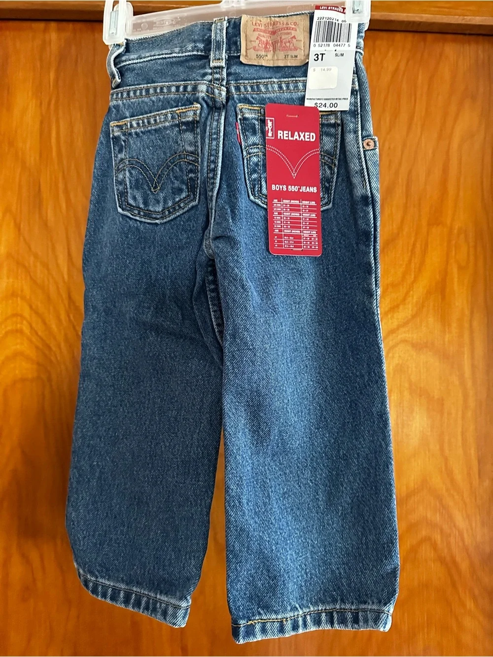 Levi’s Boys 3T Slim Jeans NWT Dark Wash Denim Classic